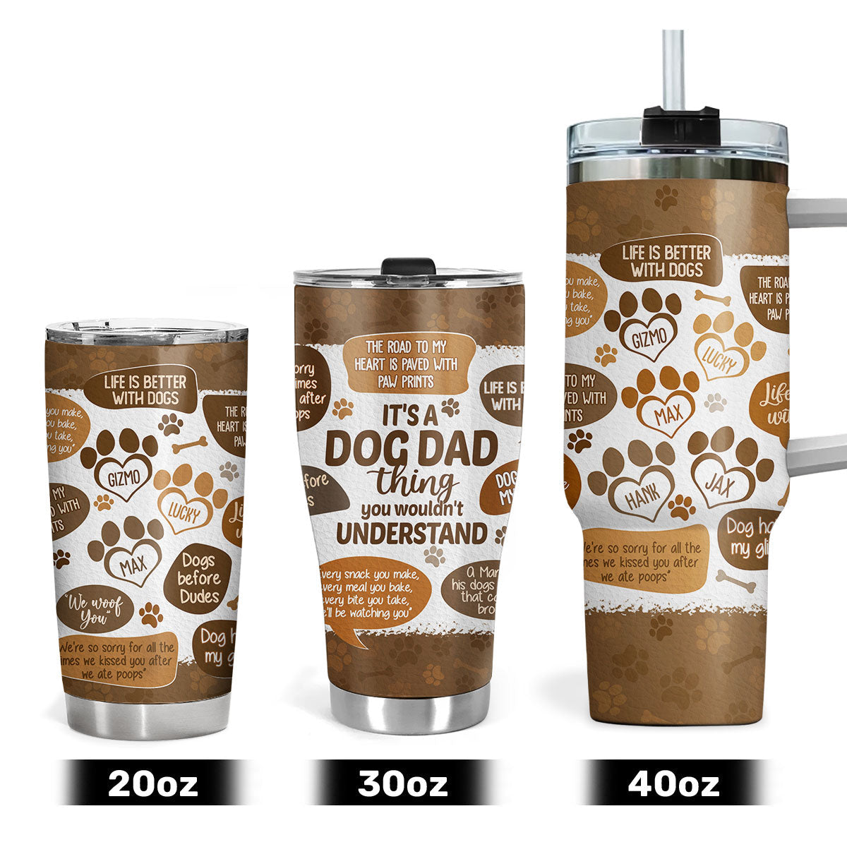 It's A Dog Dad Thing - Personalized Stainless Steel Tumbler