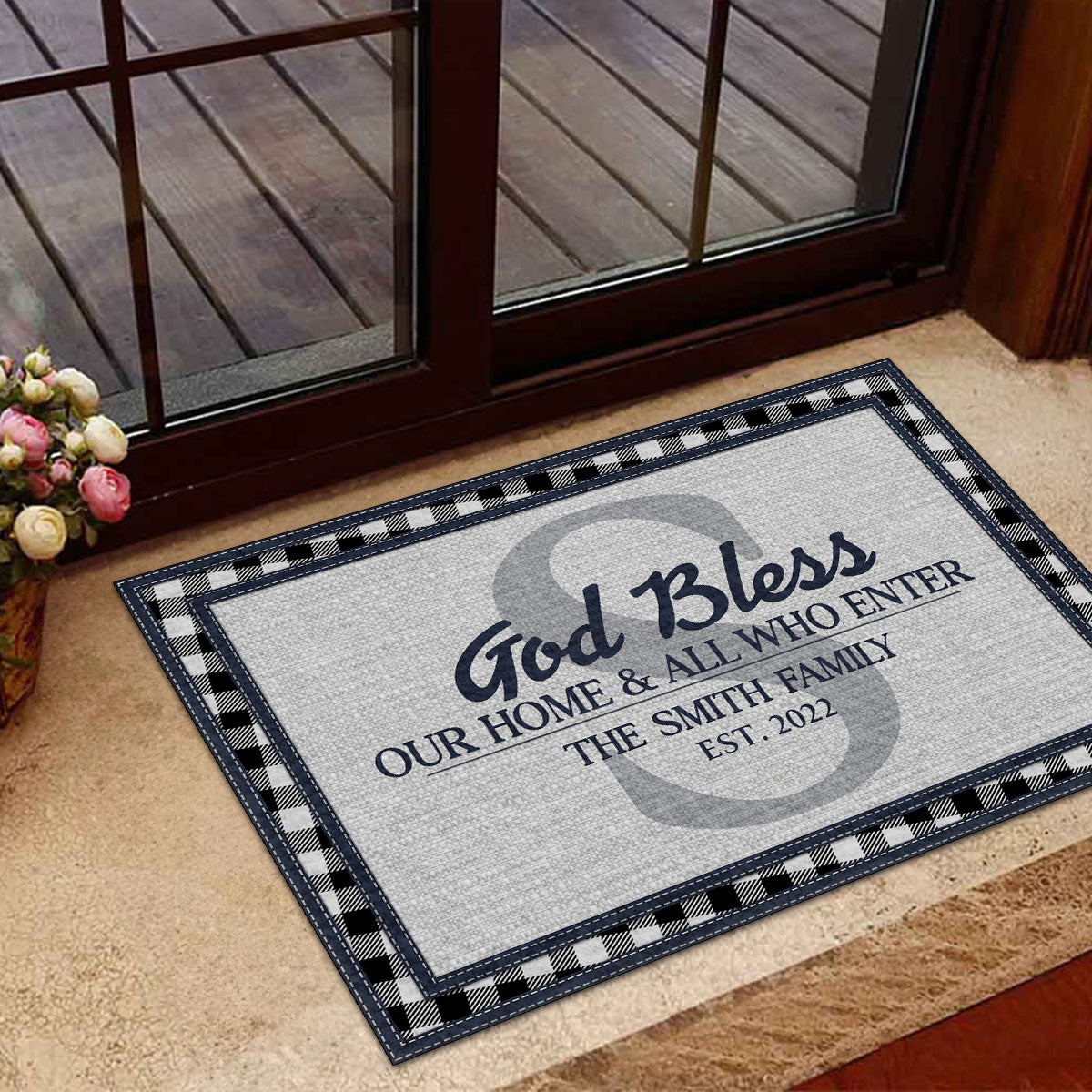 God Bless This Home - Personalized Doormat - Faithful Home Decor