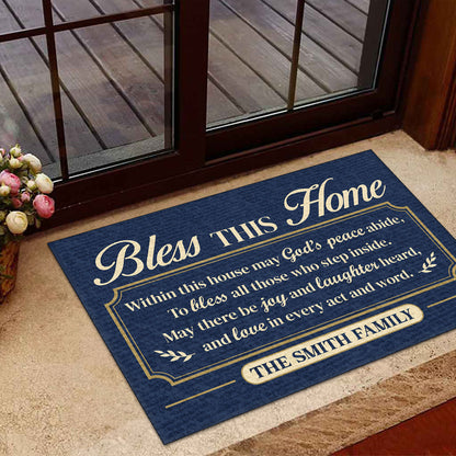 Peace In This Home - Personalized Doormat