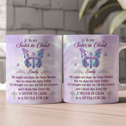 Sisters in Christ - Personalized Ceramic Coffee Mug