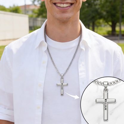 When Life Tries To Knock You Down - Christian Cross Necklace GMJSCLC200007