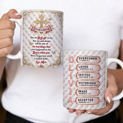 You Are God's Gift To Me - Personalized Ceramic Coffee Mug
