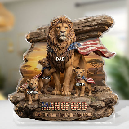 Man Of God - Personalized Acrylic Plaque GAPJS10061