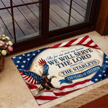 Faith and Family Legacy - Personalized Doormat GDMJS10005