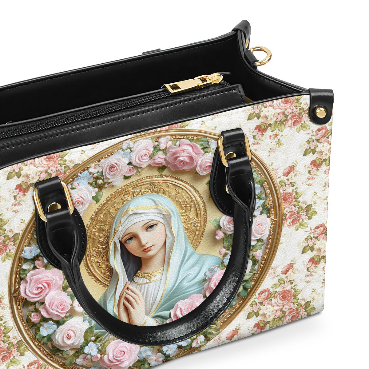 Virgin Mary's Grace - Leather Handbag - Inspirational Christian Accessory GMJSLB200095