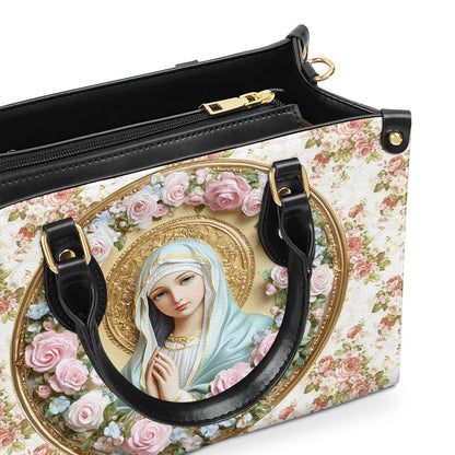 Virgin Mary's Grace - Leather Handbag - Inspirational Christian Accessory GMJSLB200095