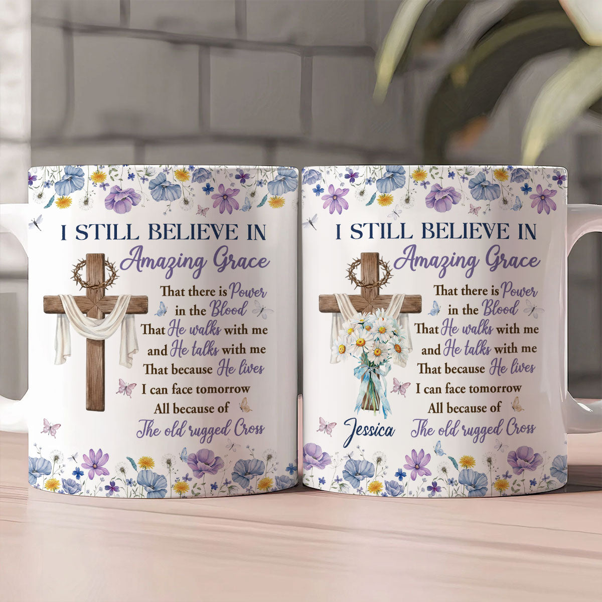 Amazing Grace - Personalized Christian Coffee Mug