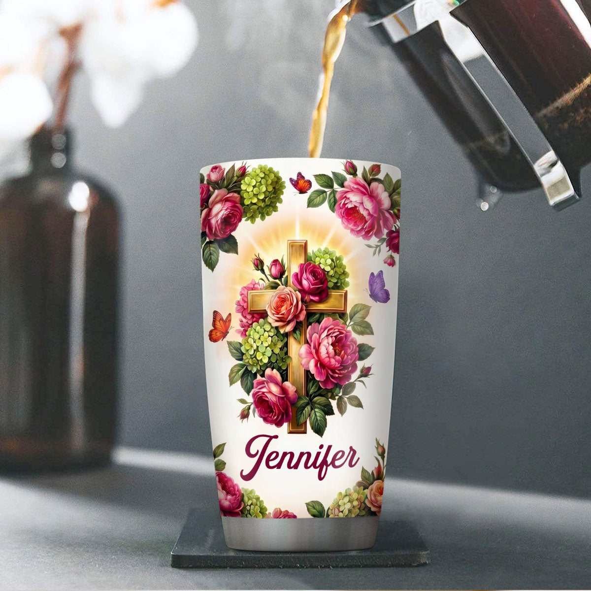 Sister in Christ - Personalized Stainless Steel Tumbler