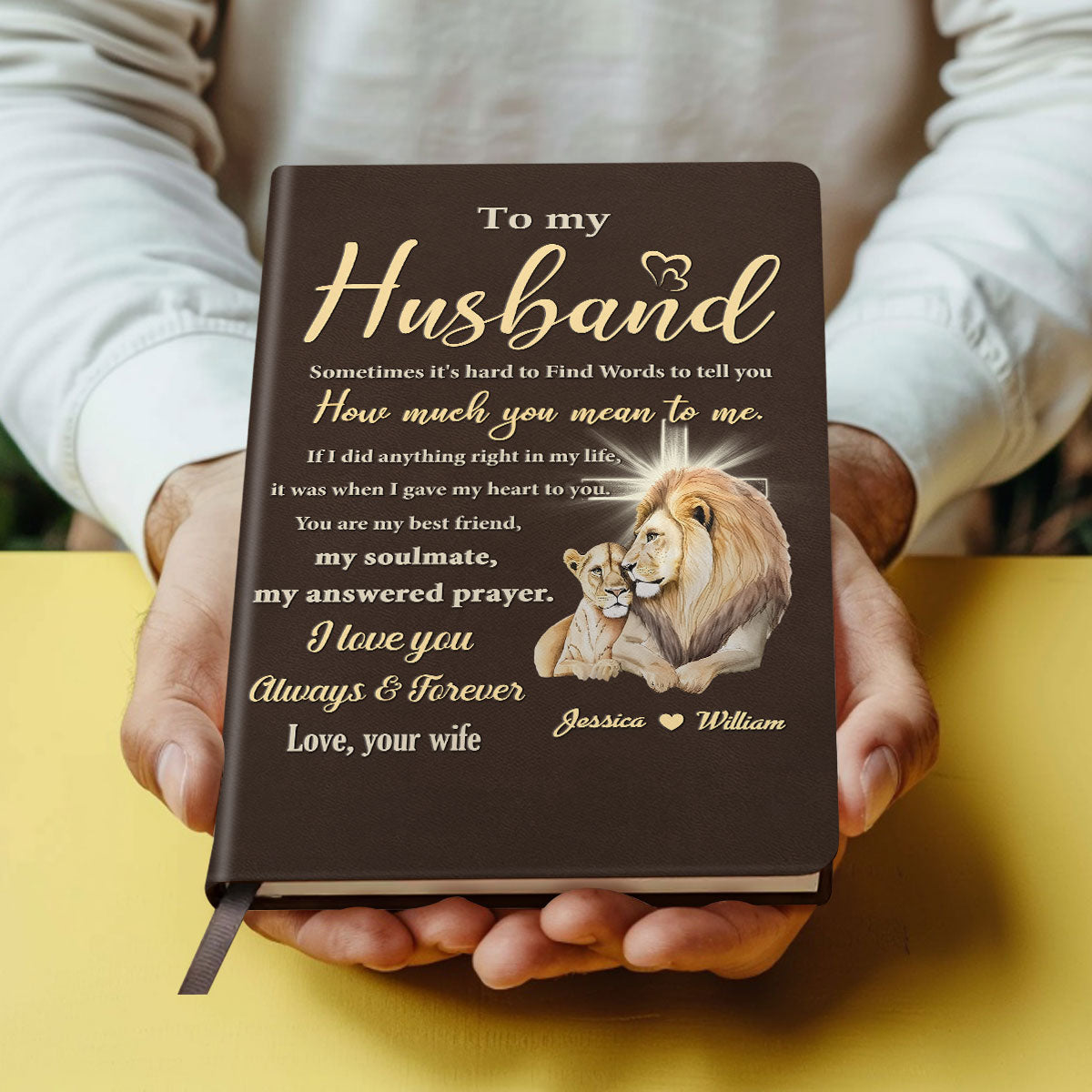 Sentimental Keepsake - Personalized Leather Cover Notebook GMJSNB200086