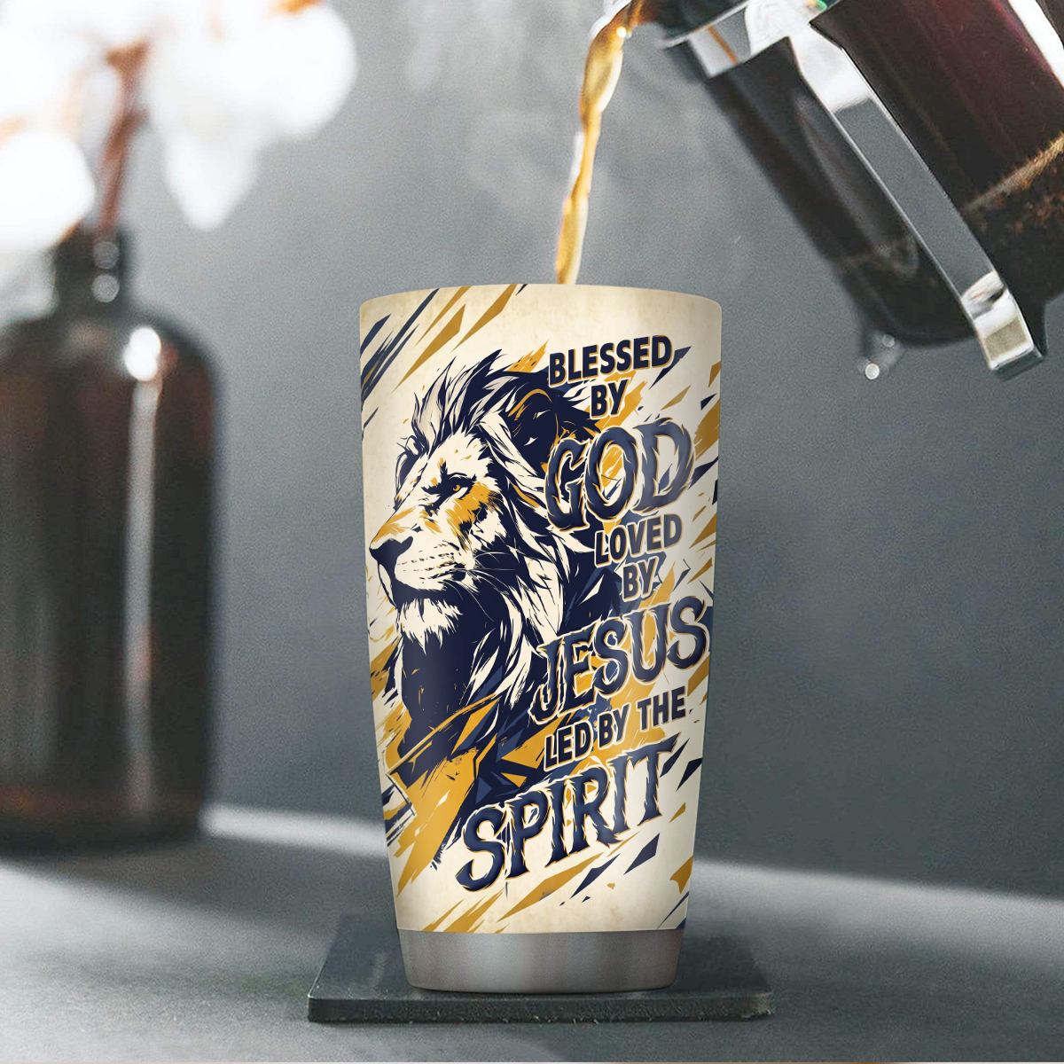 Blessed By God - Personalized Stainless Steel Tumbler