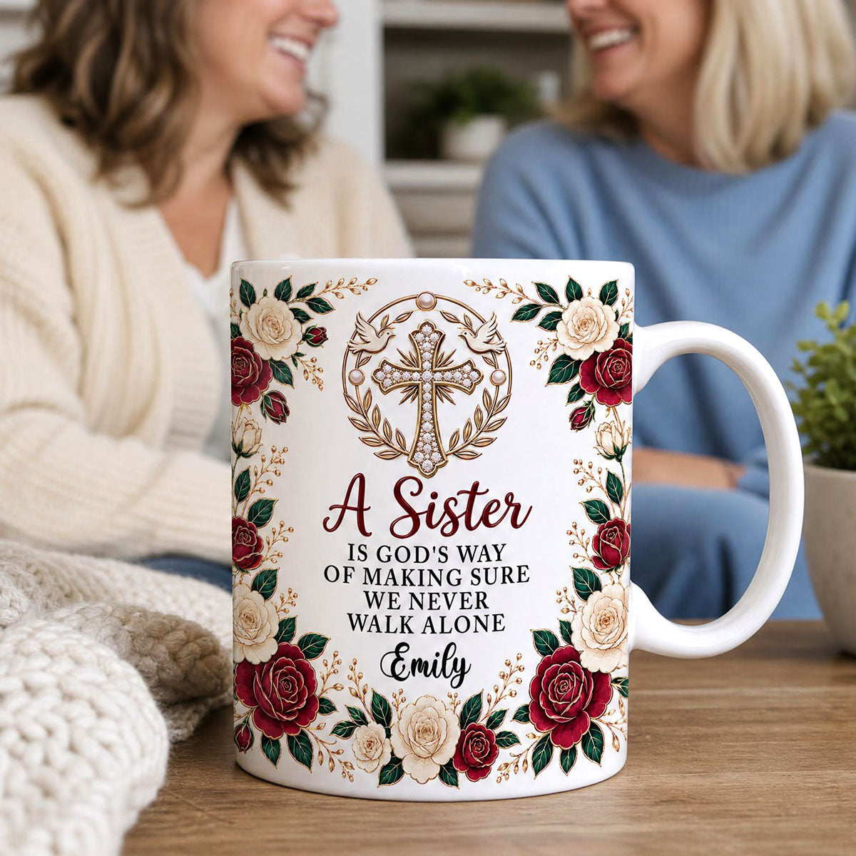 A Sister Is God's Way - Personalized Ceramic Coffee Mug