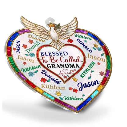 Blessed To Be Called Grandma - Personalized Suncatcher Ornament GOJS10359