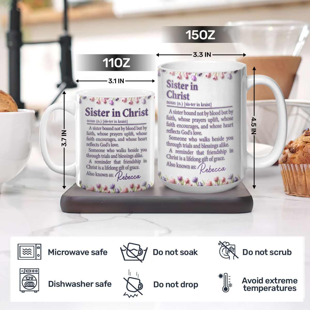 Faith-Inspired - Personalized Ceramic Coffee Mug
