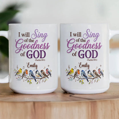 Faith-Inspired Bird Song - Personalized Ceramic Coffee Mug