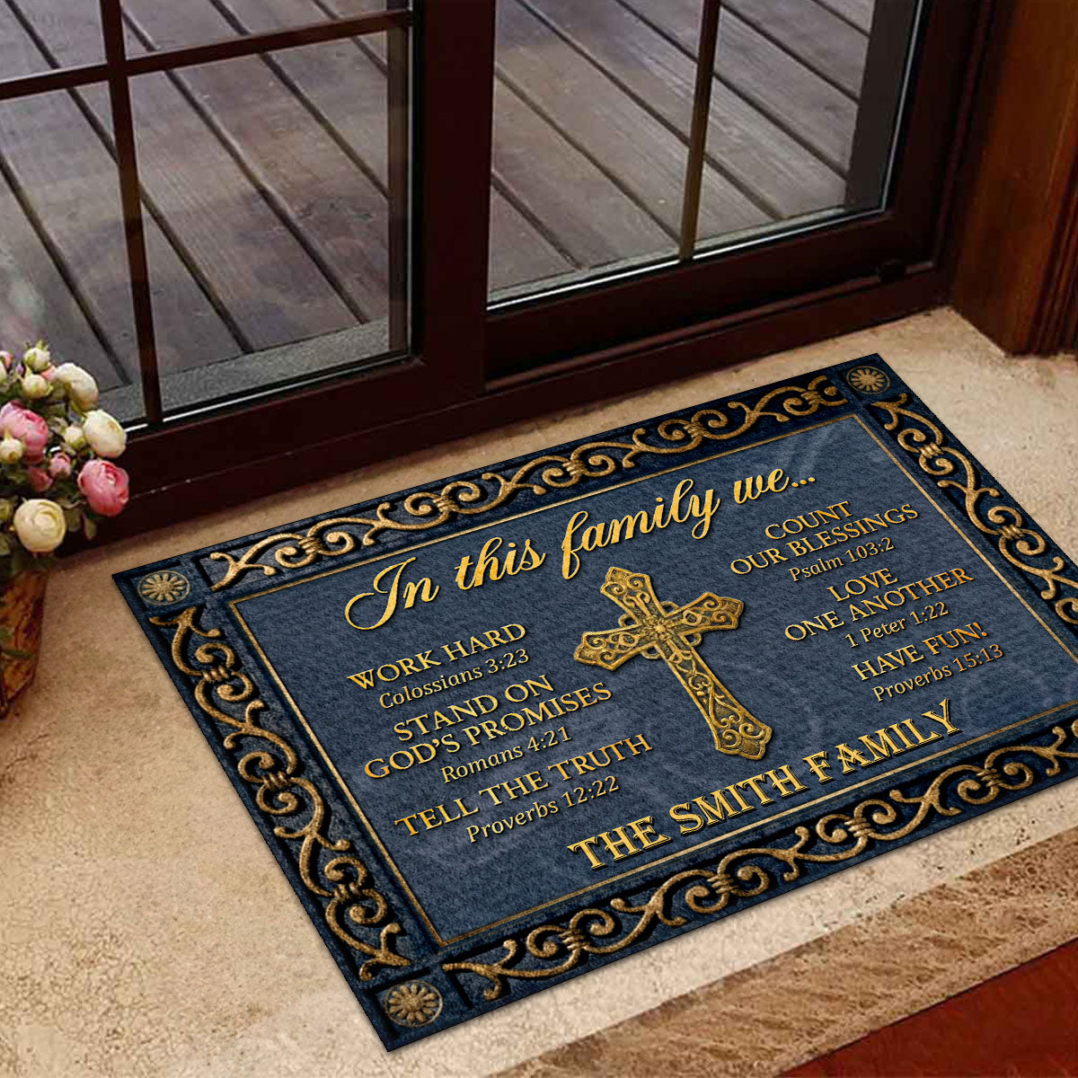 Family Theme - Personalized Doormat for Home Decor
