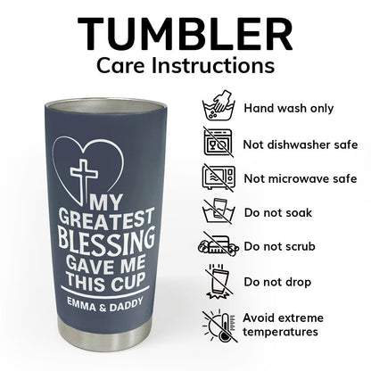 Sentimental Gift for Dad - Personalized Stainless Steel Tumbler
