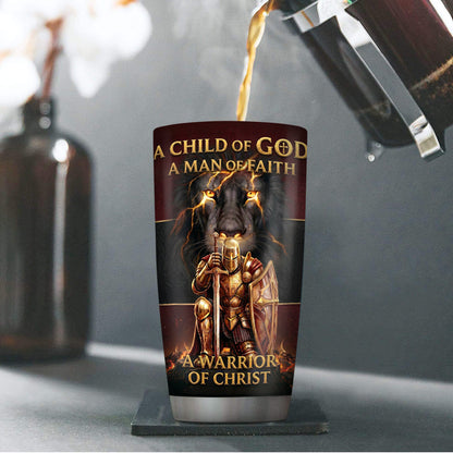 Faith Forged Christian Warrior - Personalized Stainless Steel Tumbler