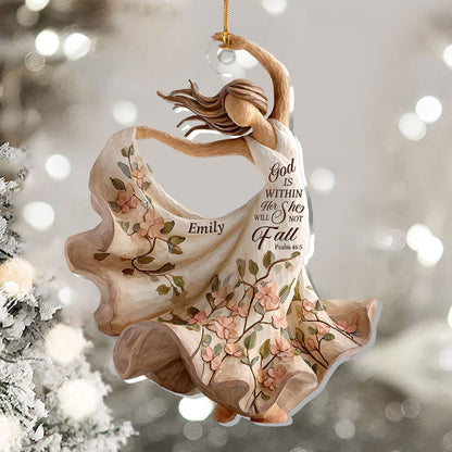 God Is Within Her - Personalized Acrylic Ornament GOJS10318