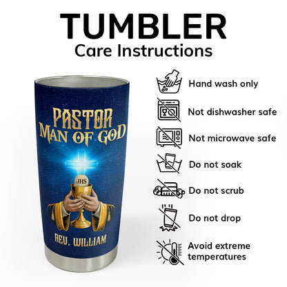 Faith-Inspired Gift for Pastor - Personalized Stainless Steel Tumbler