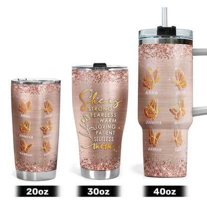 She Is Strong - Personalized Stainless Steel Tumbler