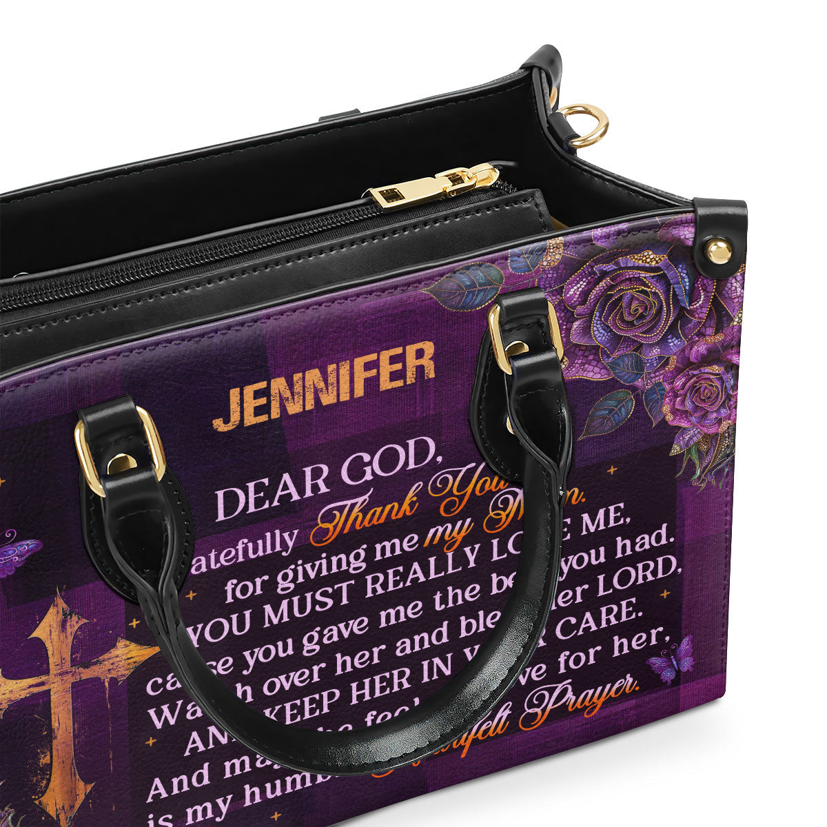 Thank You Mom - Personalized Leather Handbag GMJSLB200011