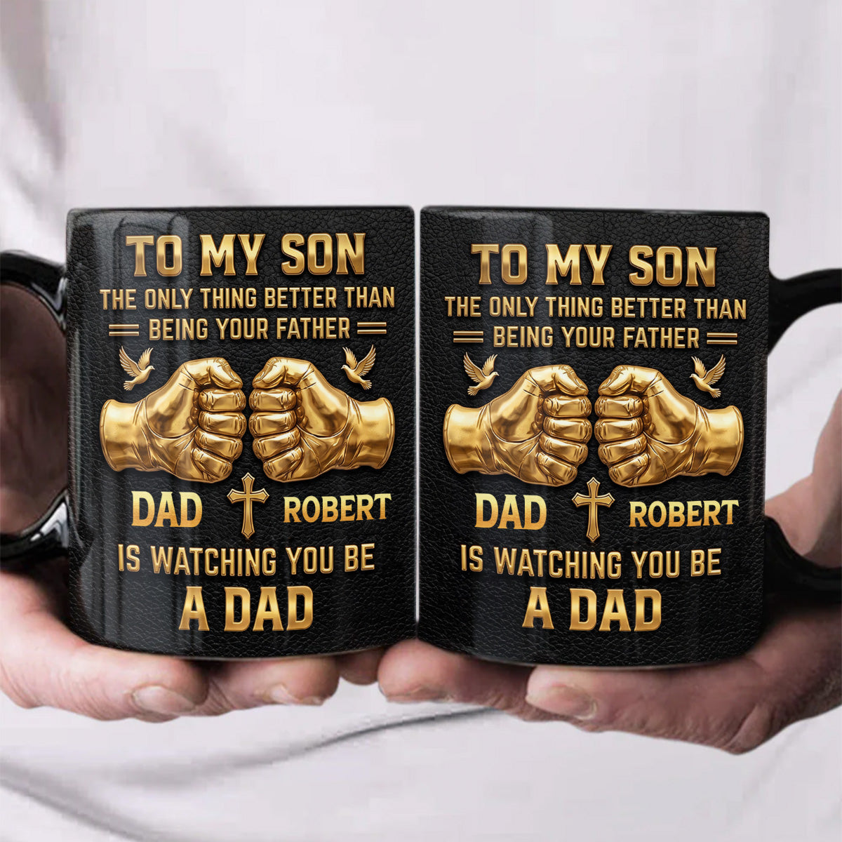 Proud Father - Personalized Coffee Mug for Son
