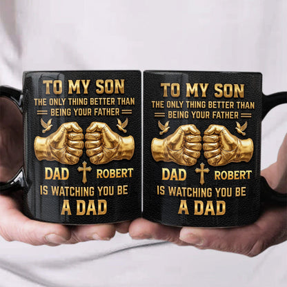 Proud Father - Personalized Coffee Mug for Son