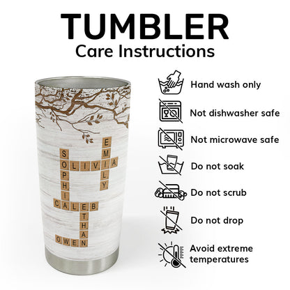 Grandchildren Make Life More Grand - Personalized Stainless Steel Tumbler