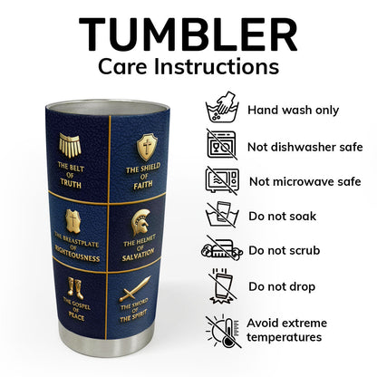 Armor Of God - Personalized Stainless Steel Tumbler 20oz