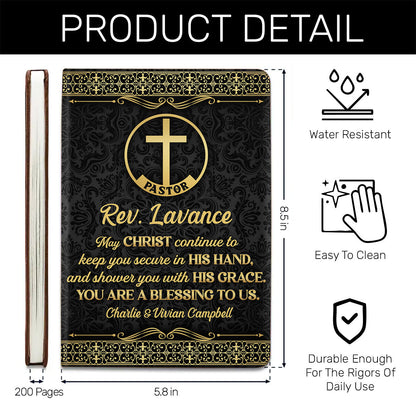You Are Blessing To Us - Personalized Leather Notebook GMJSNB200057