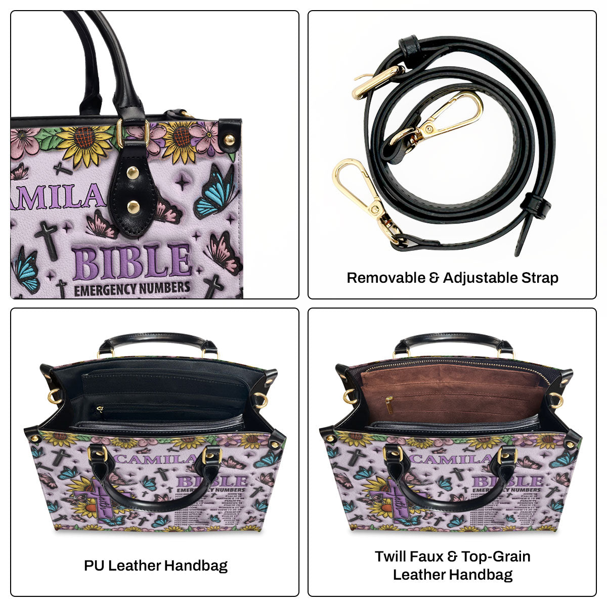 Faith-Inspired - Personalized Leather Handbag GMJSLB200007