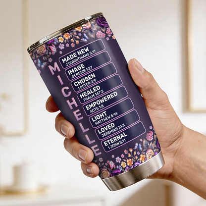 God Says I Am - Personalized Stainless Steel Tumbler Faith Drinkware
