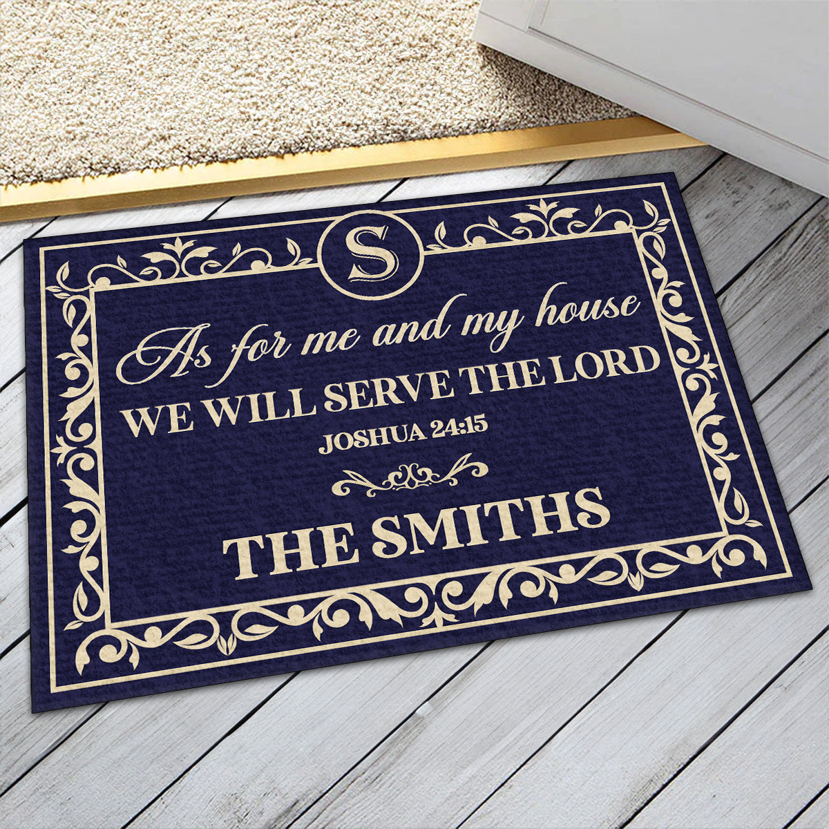 Serve The Lord Family - Personalized Doormat