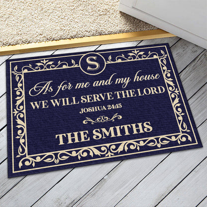 Serve The Lord Family - Personalized Doormat