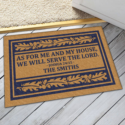 Serve The Lord - Personalized Doormat - Christian Faith Home Decor GDMJS10109