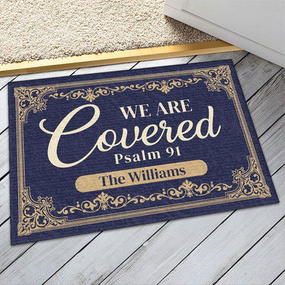 Psalm 91 - Personalized Doormat for Family