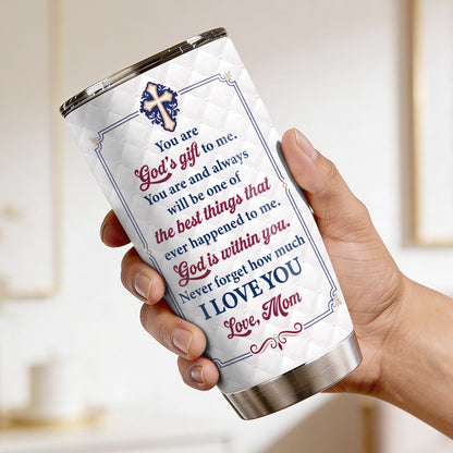 God's Gift To Me - Personalized Stainless Steel Tumbler