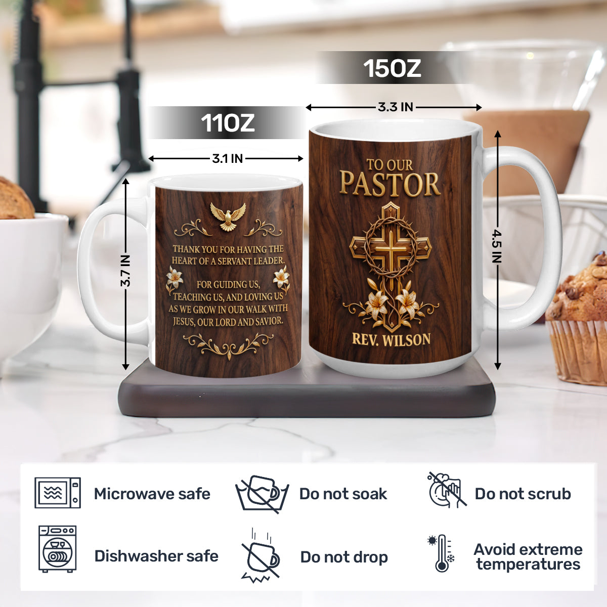 Heart of a Servant Leader - Personalized Coffee Mug