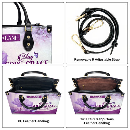 Faith Quote - Personalized Leather Handbag GMJSLB200104