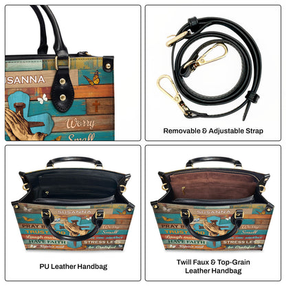 Inspirational Faith - Personalized Leather Handbag GMJSLB200085