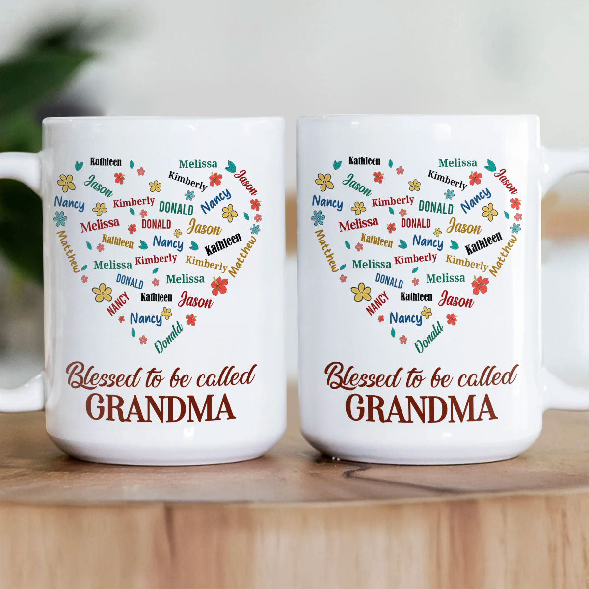 Blessed To Be Called Grandma - Personalized Coffee Mug