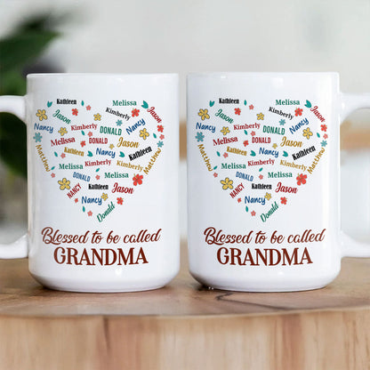 Blessed To Be Called Grandma - Personalized Coffee Mug