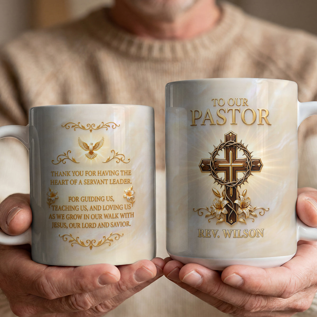 Heart Of A Servant Leader - Personalized Ceramic Coffee Mug