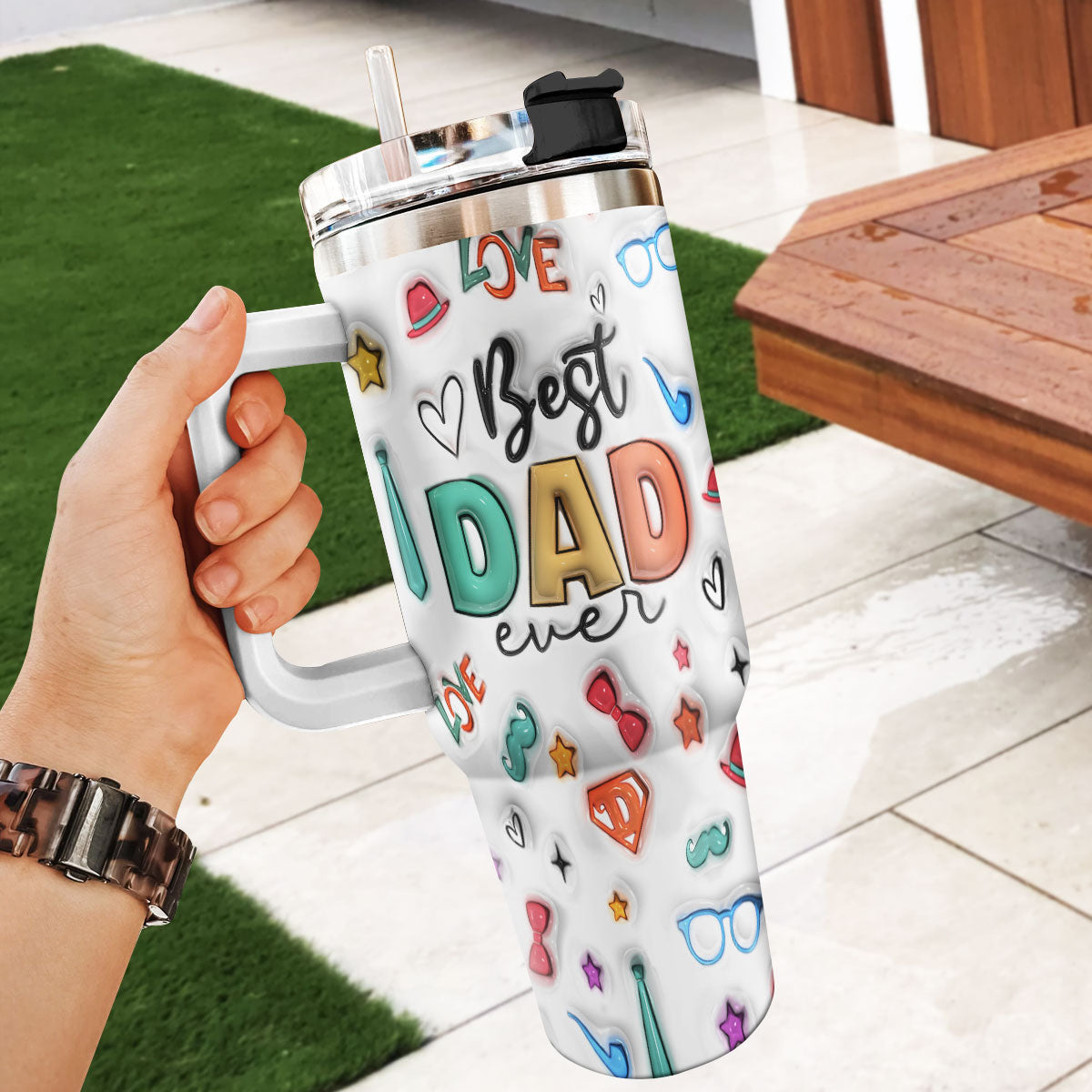 Best Dad Ever - Personalized Stainless Steel Tumbler