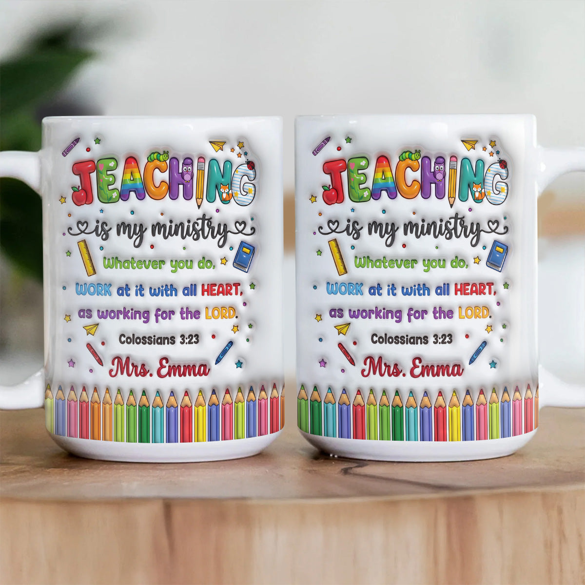 Teaching Is My Ministry - Personalized Ceramic Coffee Mug