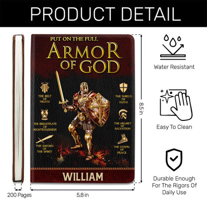 Armor Of God - Personalized Leather Cover Notebook GMJSNB200078