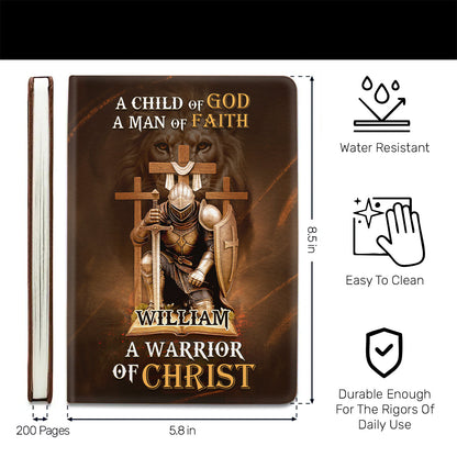 A Child Of God - Personalized Leather Cover Notebook GMJSNB200076