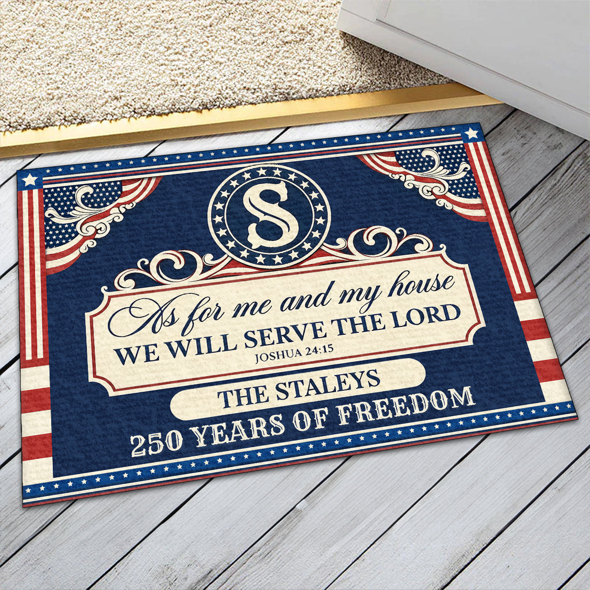 Faith Quote - Personalized Doormat for Home GDMJS10015