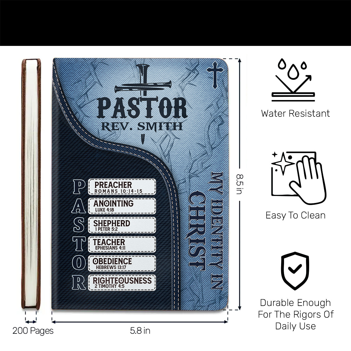 Your Identity In Christ - Leather Cover Notebook GMJSNB200059
