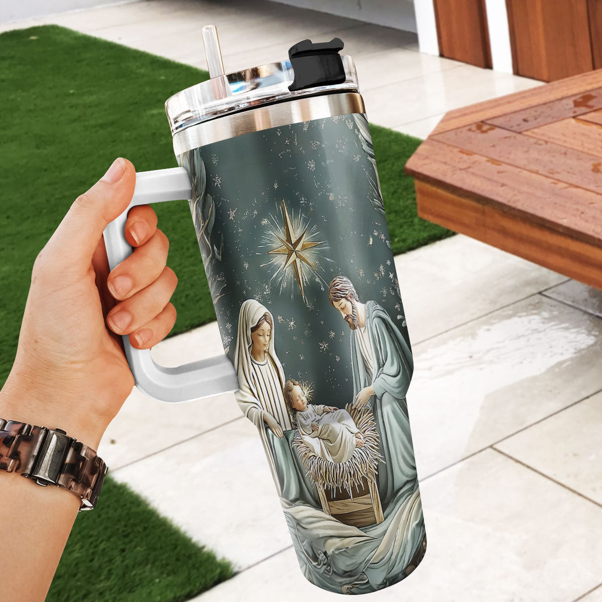 Faith-Inspired Gift for Family - Personalized Stainless Steel Tumbler